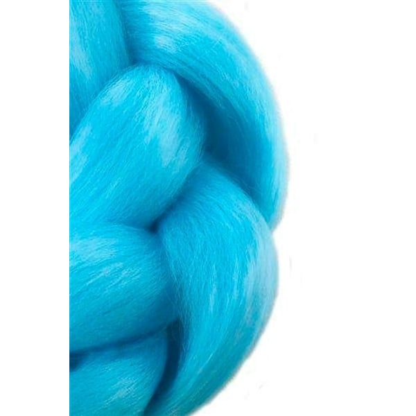 Jumbo Braid / Løshår Hårflette - 60 cm Ljusblå
