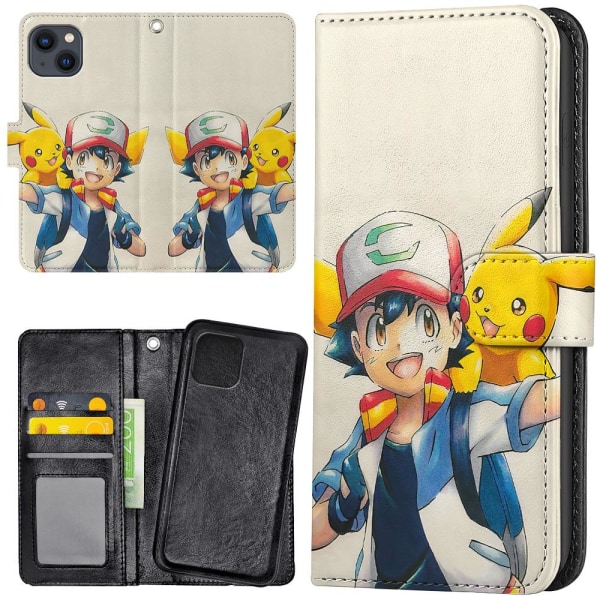 iPhone 13 - Plånboksfodral/Skal Pokemon multifärg