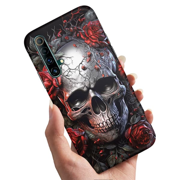 Deksel / Mobildeksel til Realme X50 - Skull Roses