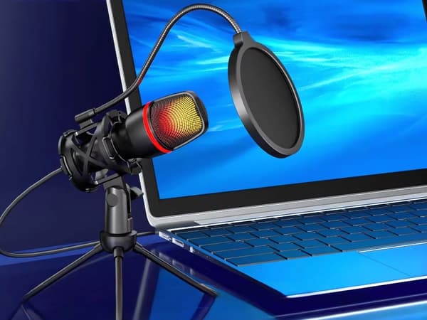 USB-mikrofon RGB - Studiomikrofon för streaming och gaming