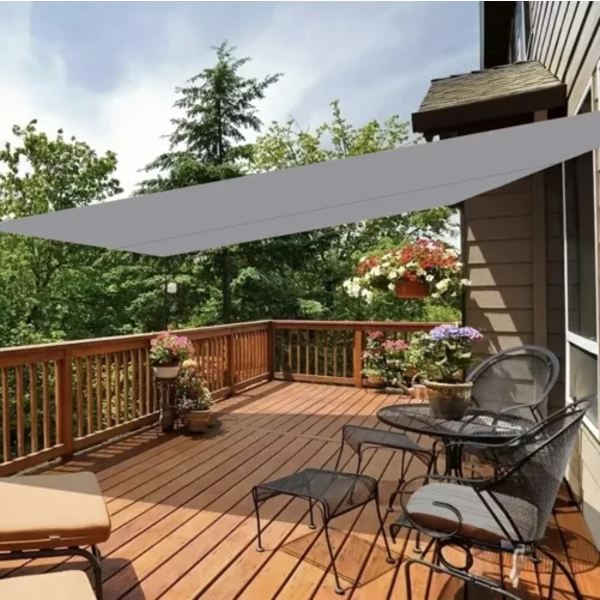 Solseil / Seglduk - Vanntett - 3x2 m - 180g/m2 Grey