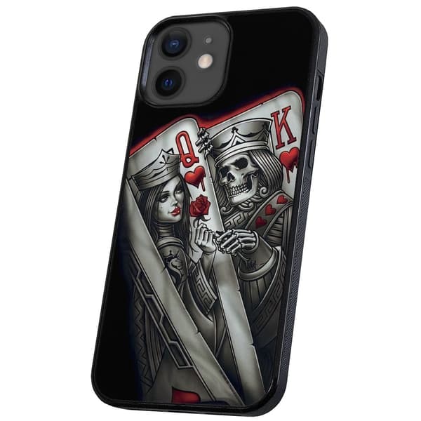 iPhone 12/12 Pro - Deksel/Mobildeksel King Queen Kortstokk