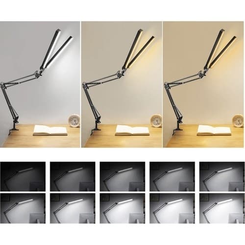 Skrivebordslampe med Stativ & Beslag – LED