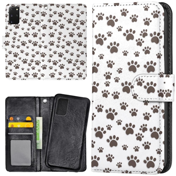 Samsung Galaxy S20 FE - Plånboksfodral/Skal Paw Pattern multifärg