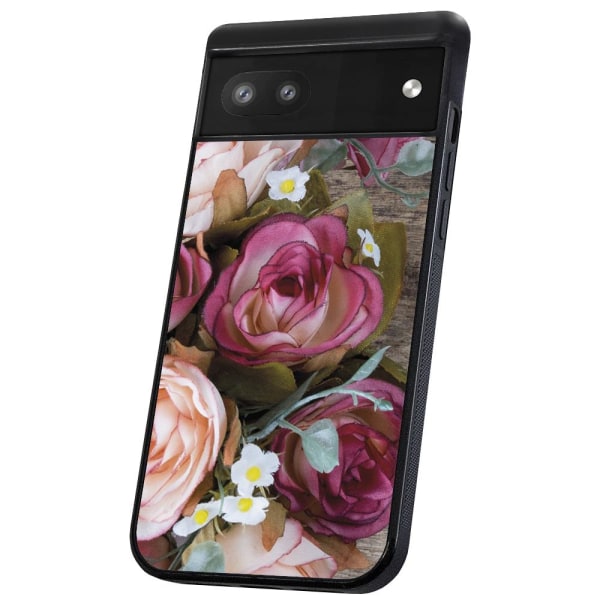 Google Pixel 6A - Deksel/Mobildeksel Blomster