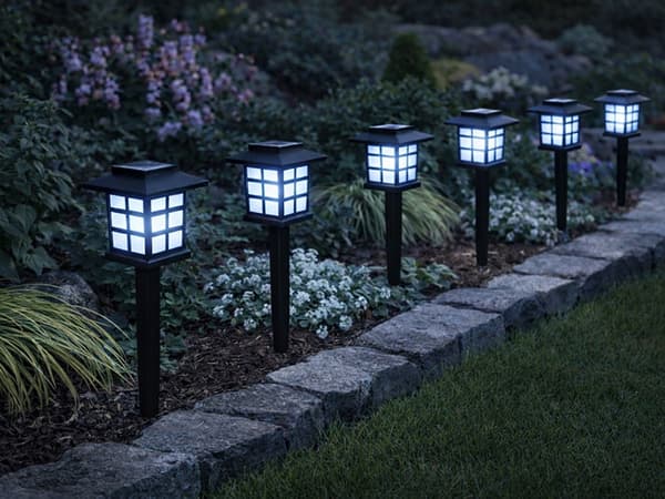Solcellslampor 6 st LED med skymningssensor