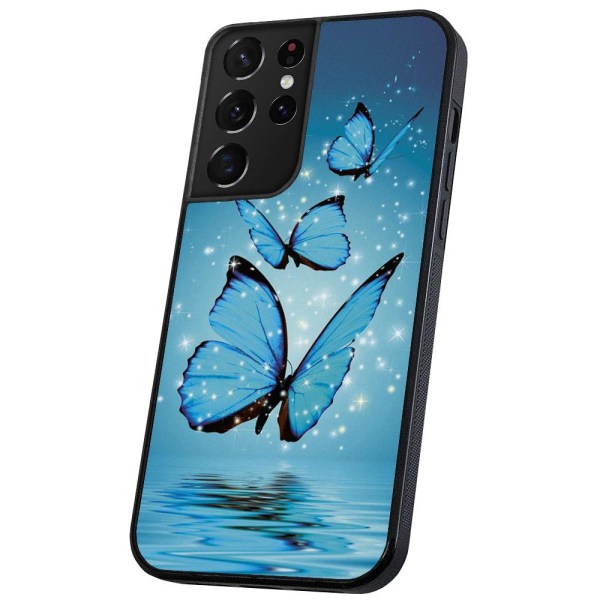 Samsung Galaxy S21 Ultra - Skal/Mobilskal Glittrande Fjärilar