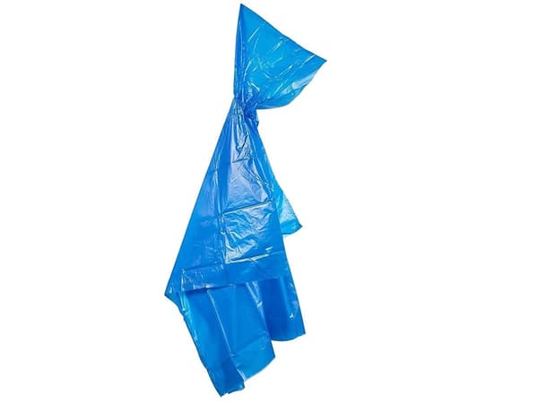 Mackintosh fickponcho stor Blå