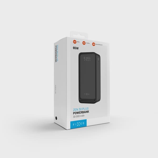 FIXED Zen2 30 Plus USB-C 65W Power Bank 30.000 mAh Svart