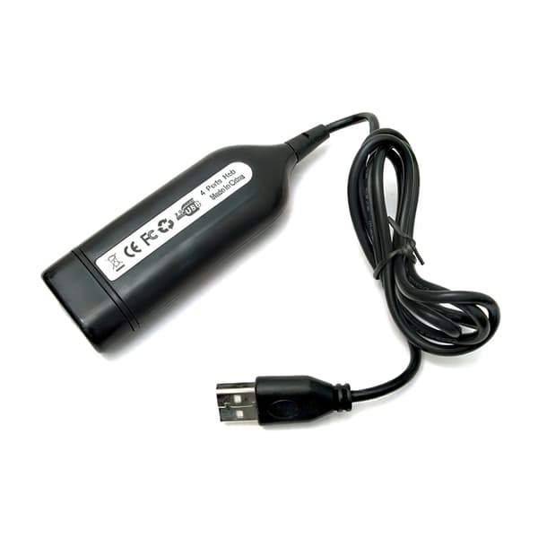 USB 2.0-Hub til 4 Porte Black