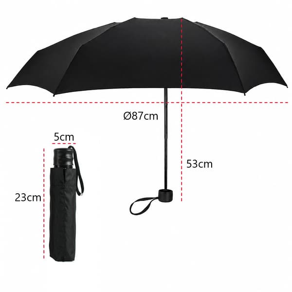 Miniparaply med kort skaft – Ø87 cm multifärg