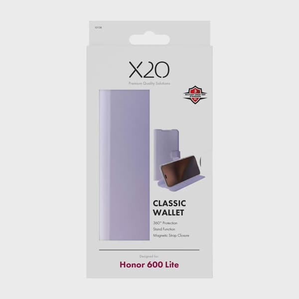 X2O Classic Wallet Plånboksfodral Honor 600 Lite Lavender