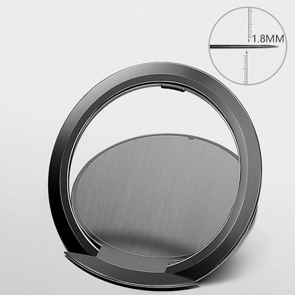 2-Pak - Tynd Mobilring / Mobilholder Ringholder Mobil - 1.8mm Silver