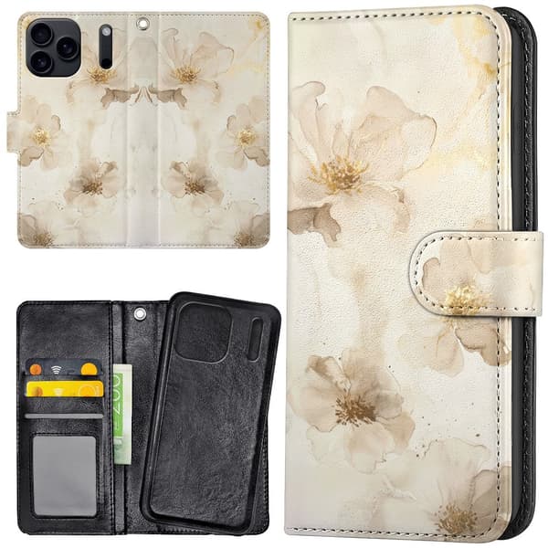 iPhone 17 Pro - Lommebok Deksel Flowers