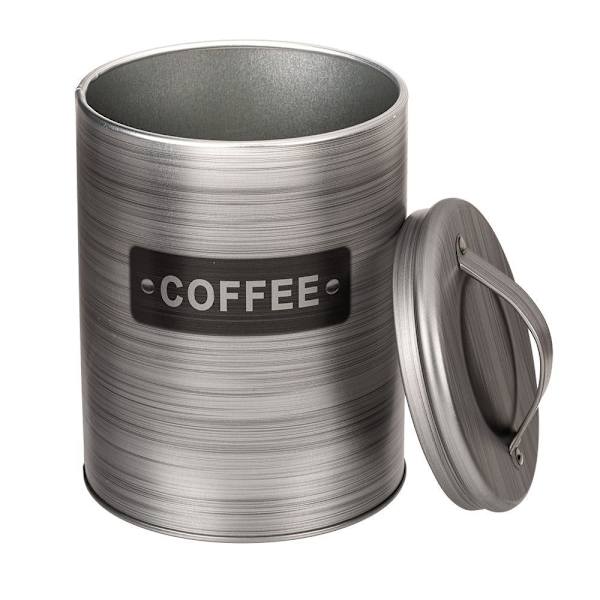 Rund Metallboks - Velg mellom Kaffe, te & sukker Silver Sugar