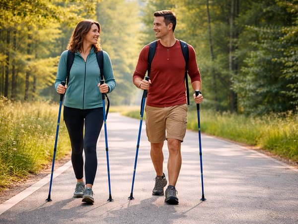 Gåstavar nordic walking set Blue