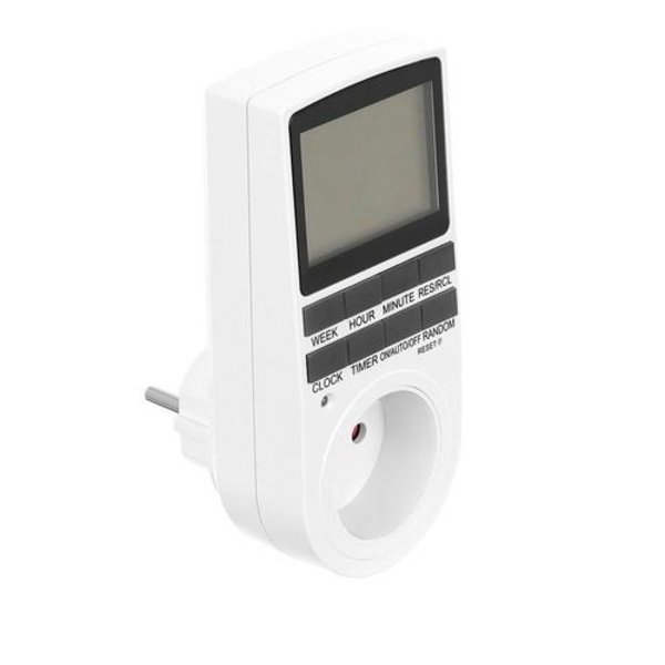 Klockströmbrytare - Digital Timer för Vägguttag White