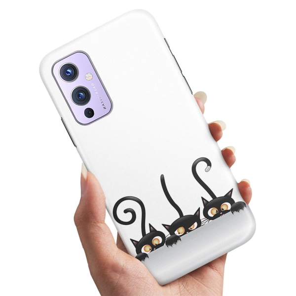 OnePlus 9 - Deksel/Mobildeksel Svarte Katter