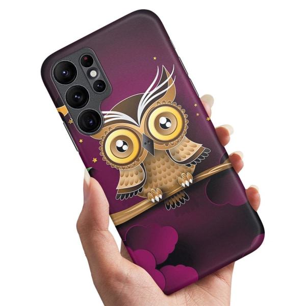 Samsung Galaxy S22 Ultra - Skal/Mobilskal Ljusbrun Uggla multifärg