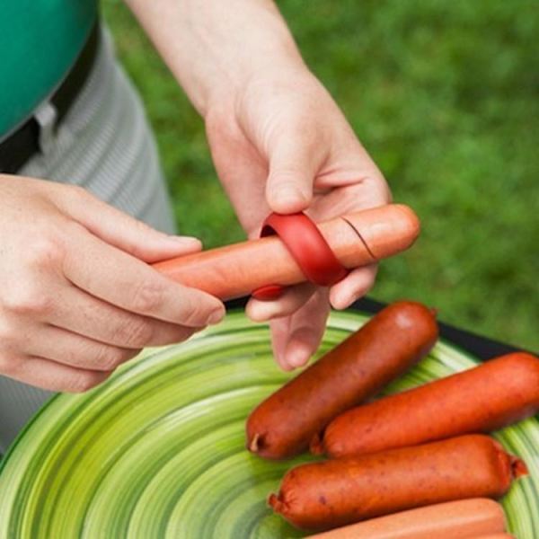 2-Pack - Korv Slicer Spiral - Skär korvar i spiraler multifärg