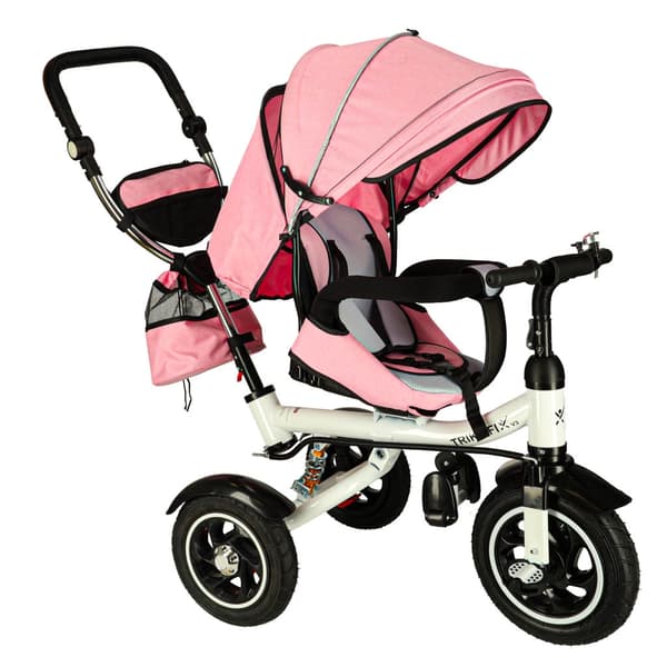 Barnvagn Trehjuling med Solskydd Rosa