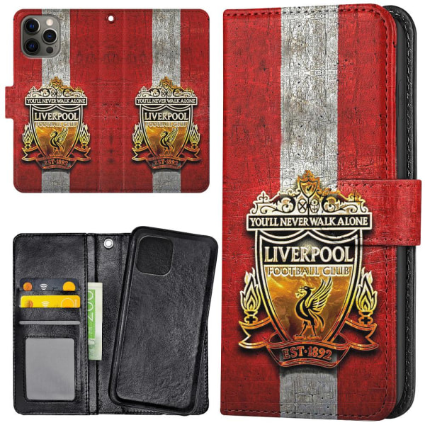iPhone 12 Pro Max - Plånboksfodral/Skal Liverpool multifärg
