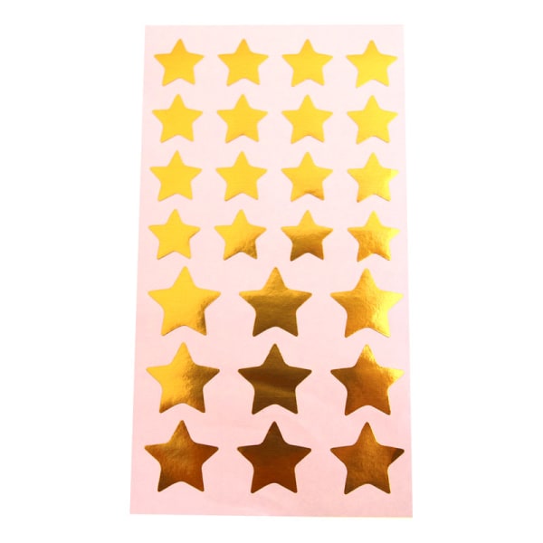 50-Pack - Stickers Stjärnor Guld