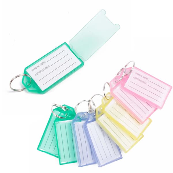 8-Pak - Nøkkelbrikker / Nøkkelring - Merk nøklene dine Multicolor