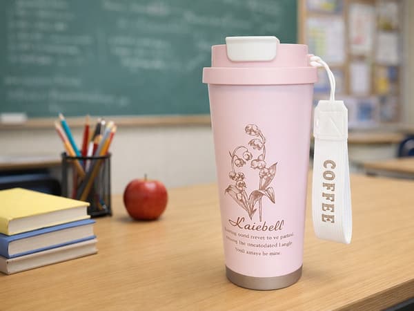 Termosmugg 530 ml med sugrör Pink