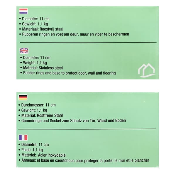 Dörrstopp Ø11 cm svart