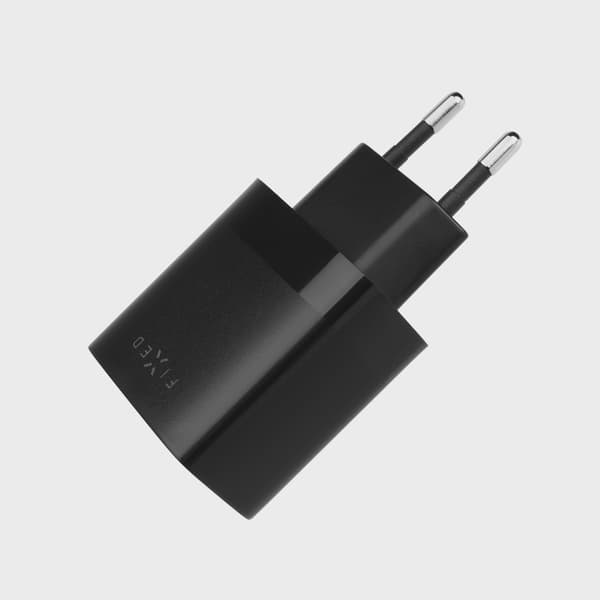 FIXED Hemladdare 2xUSB-A 17W Black