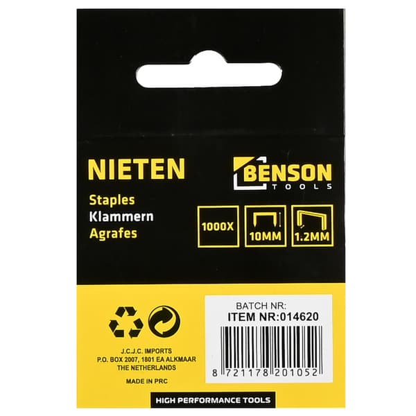 Klammer 10 mm × 1,2 mm 1000-pack