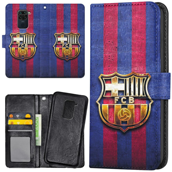 Xiaomi Redmi Note 9 - Lommebok Deksel FC Barcelona Multicolor