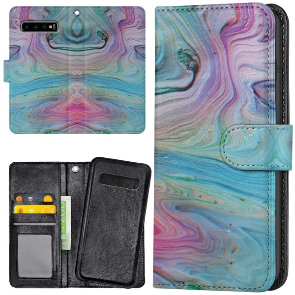 Samsung Galaxy S10 Plus - Mobilcover/Etui Cover Maling Mønster
