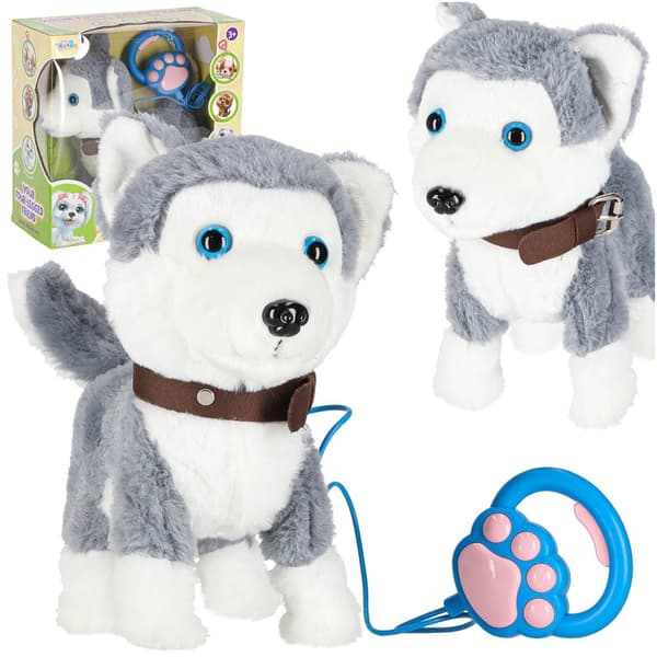 Interaktiv hund i koppel husky