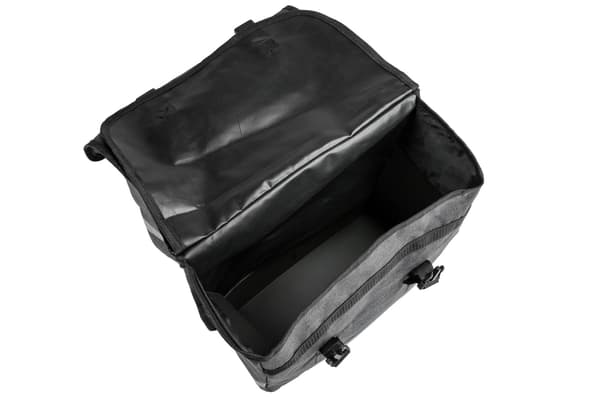 Cykelväska dubbel 35 liter canvas grå
