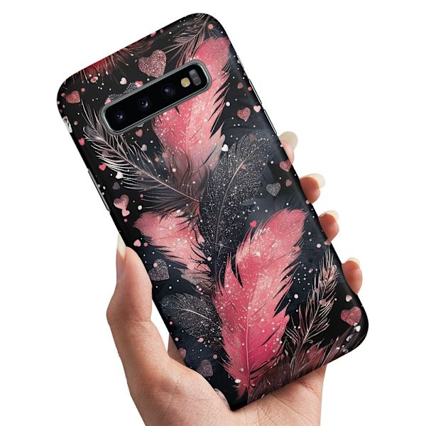 Deksel / Mobildeksel til Samsung Galaxy S10 - Feathers