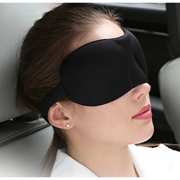 2-Pak - Sove Maske / Øjenmaske / Øjenbind til Rejse Black
