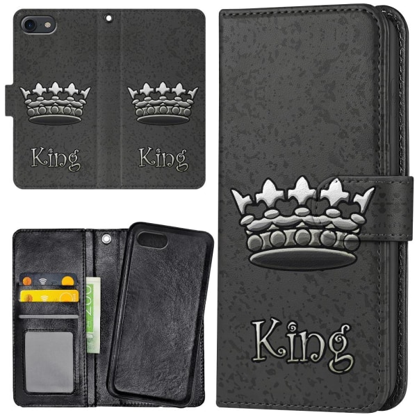 iPhone 7/8/SE - Plånboksfodral/Skal King