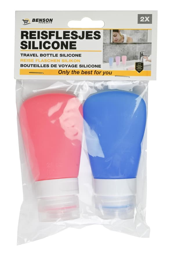 Reseflaskor silikon 2-pack