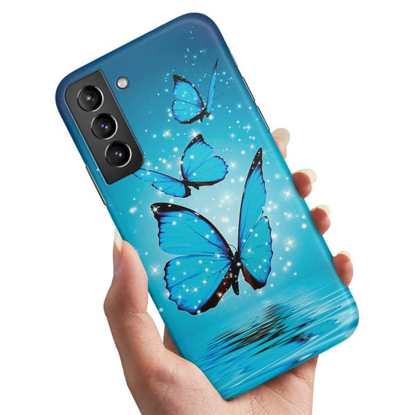 Deksel / Mobildeksel til Samsung Galaxy S22 - Glitrende Sommerfugler Multicolor