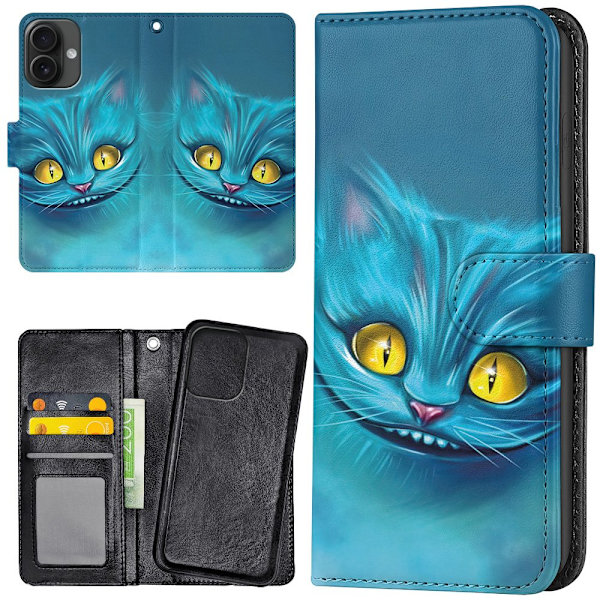 iPhone 16 Plus - Plånboksfodral/Skal Cat
