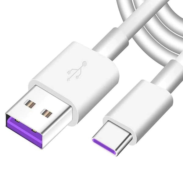 2 m Hurtigoplader / 5A SuperCharge – USB-C Oplader – Kabel White