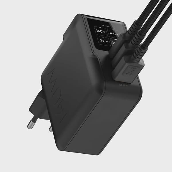Xtorm 140W GaN3 NextGen Hemladdare USB-C/C/A GRS Svart