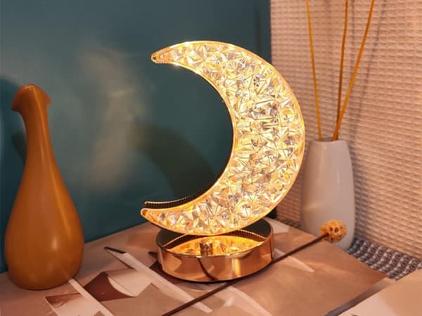 Bordslampa moon crystal led rgb usb