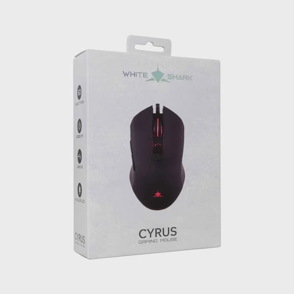 White Shark CYRUS Gaming Mus 6D 3.200dpi Svart