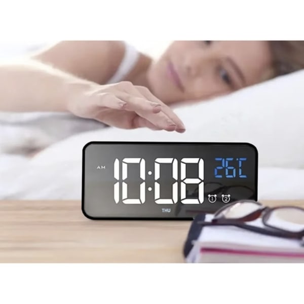 Digital Väckarklocka Bluetooth - Termometer & musik