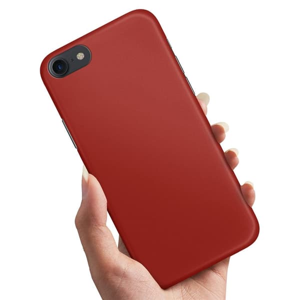 Kuoret / Suojakuoret iPhone 7 / 8 / SE - Tummanpunainen Dark red