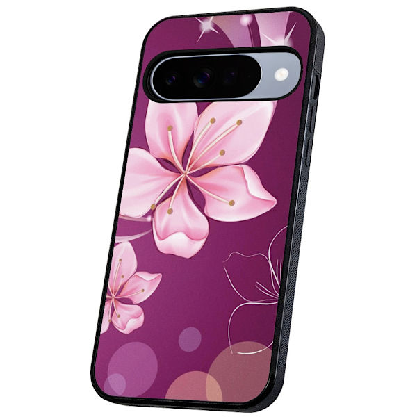 Google Pixel 10/10 Pro - Skal/Mobilskal Vit Blomma