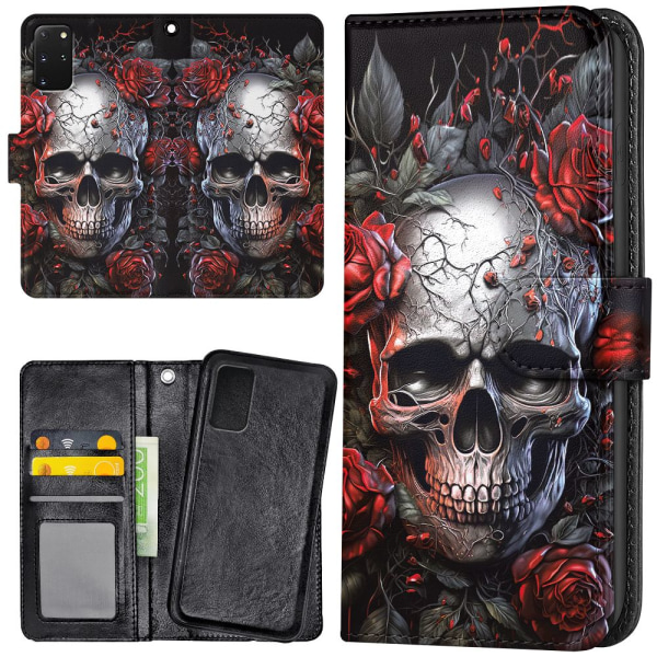 Samsung Galaxy S20 Plus - Mobilcover/Etui Cover Skull Roses